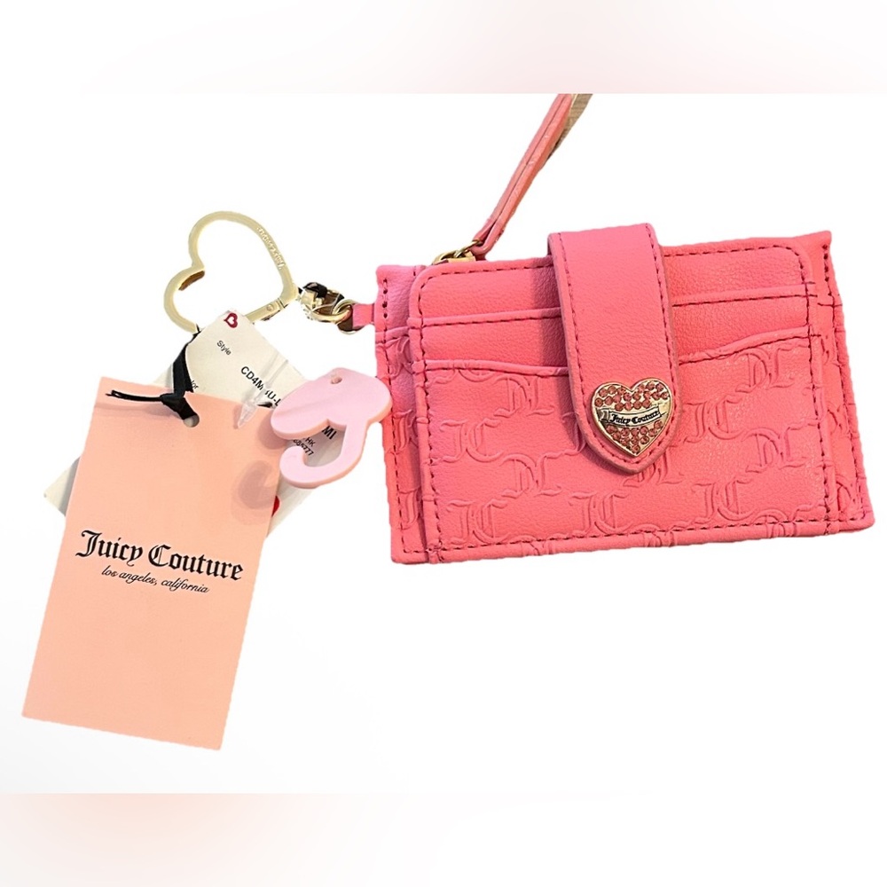 Juicy Couture Pink Lemonade That Bling Tab Elongated card case